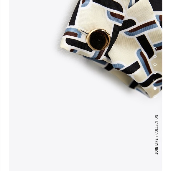 NWT Zara Print Ecru Dress - Picture 5 of 5